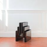Vintage magazine rack Giotto Stoppino for Kartell, model 4675, black b