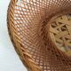 Panier ovale en croisillons de bois et rotin tressé