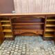 Large bar counter furniture 233 cm buffet in solid cherry wood 1970