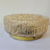 Amber molded glass ceiling lamp