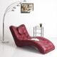 Italian leather chaise longue by Contempo