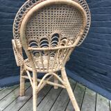 Fauteuil en rotin esprit « Emanuelle »