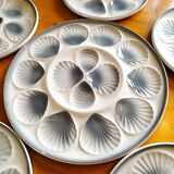 Set of 6 oyster plates and dish