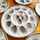 Lot de 6 assiettes et plat à huitres