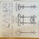 Double curved wood mirror coat rack by michael thonet gebrüder / freres, 1888