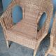 Paire de fauteuils rotin vintage
