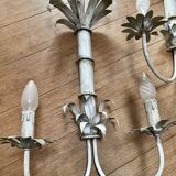 Pair of Vintage Lacquered Sheet Metal Wall Lights -