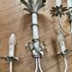 Pair of Vintage Lacquered Sheet Metal Wall Lights -