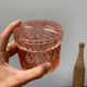 Powder box for Art Deco jewelry in pink crystal