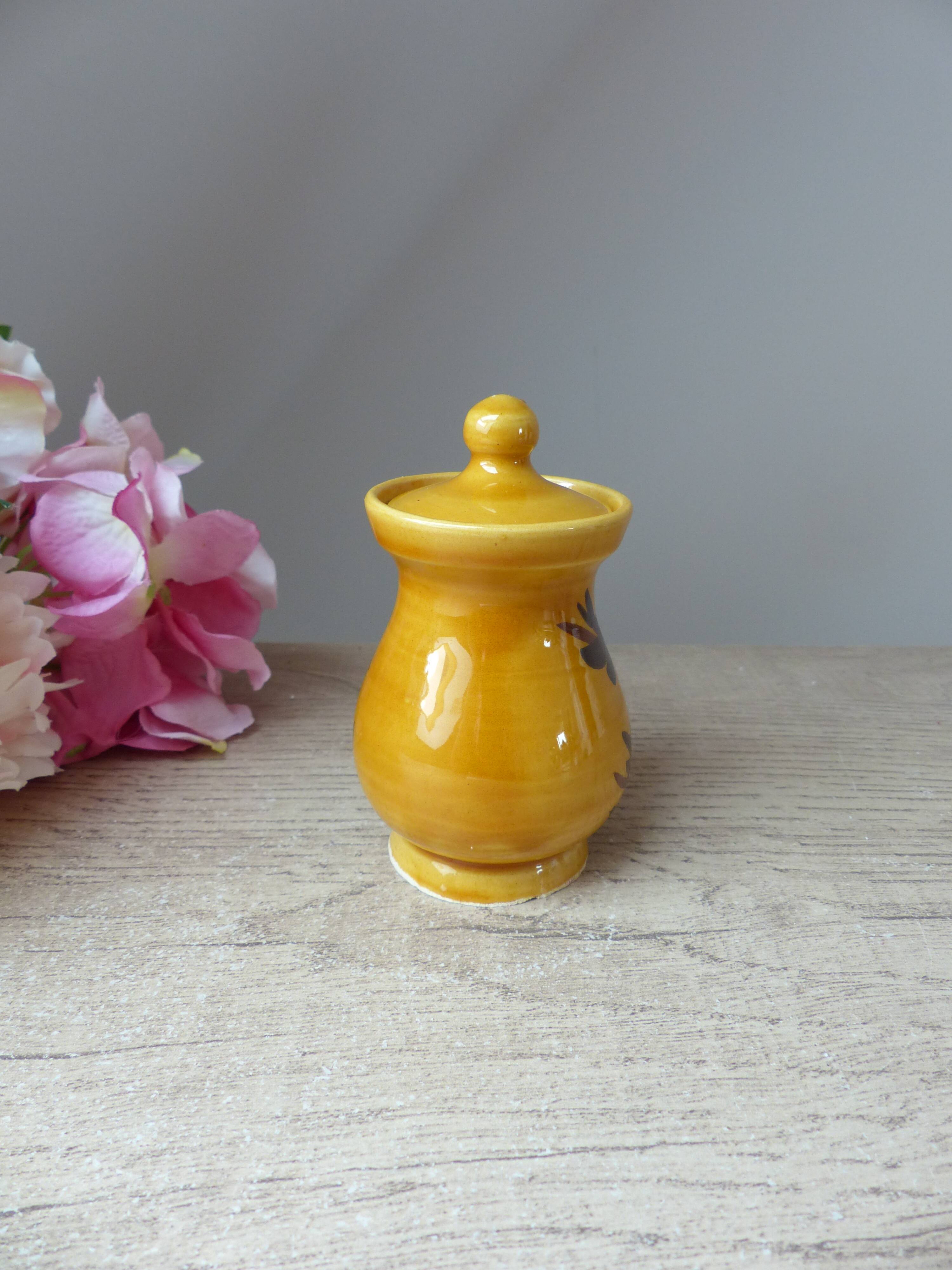 Small spice pot for paprika ceramic Vallauris Vintage