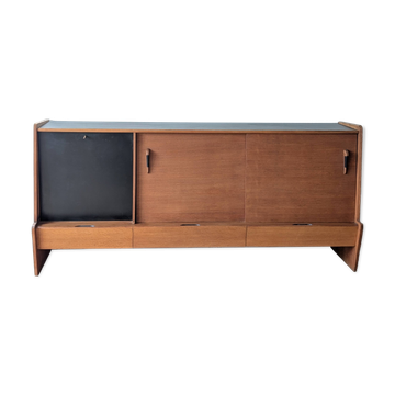 Oak enfilade by Gérard Guermonprez, 1950s-60s.