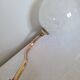 Brass and Clichy glass wall lamp