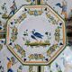 Set of 12 small antique plates by Alfred Renoleau, different designs.