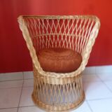 Wicker armchair from the 70s