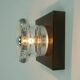 1960s 70s space age sconce by cosack-leuchten metal and thick glass