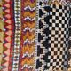 Moroccan handmade antique tribal rug 124x142 cm