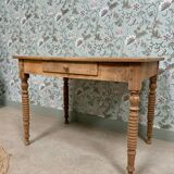 Antique table with turned legs (renovated)