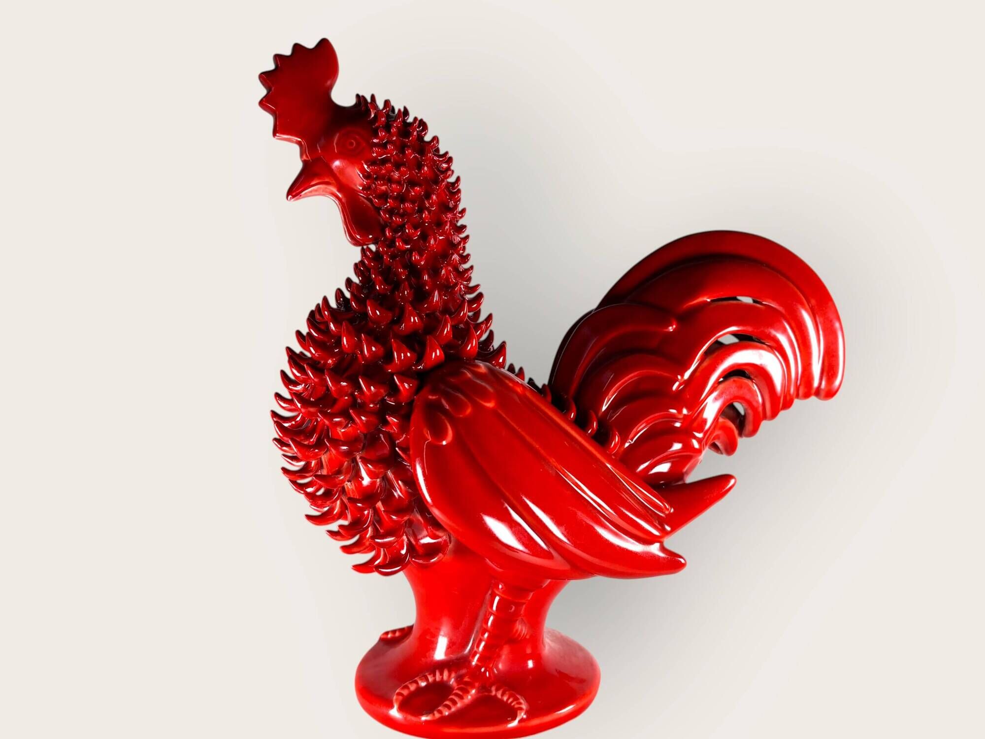 Vintage Behrend ceramic hen, 1960s, Italy, XL