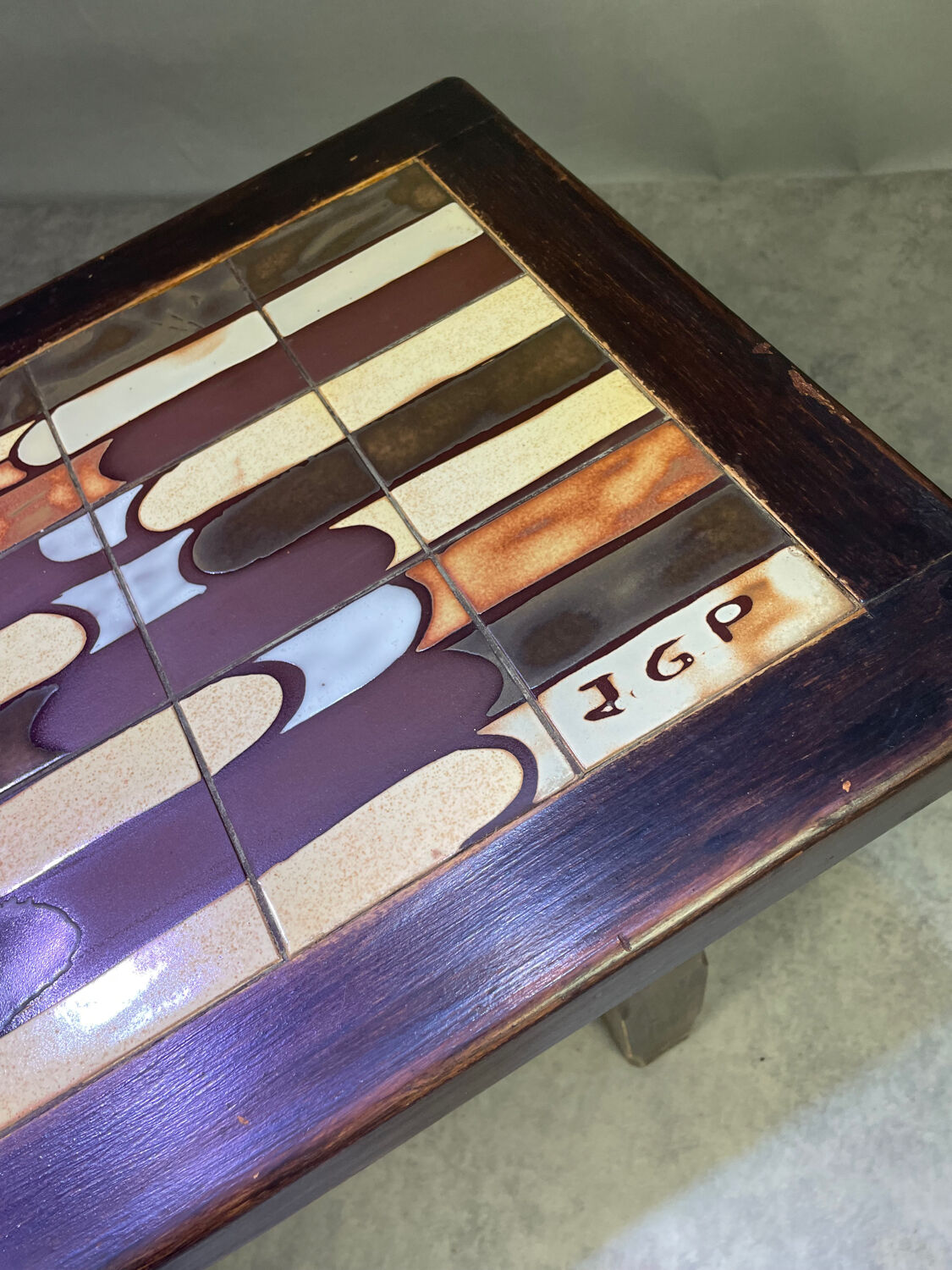 Wooden and ceramic coffee table