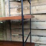 String shelf wood and metal 60s Sweden