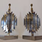 Pair of Cactus lamp bases by Les Ateliers La Boétie, France 1974