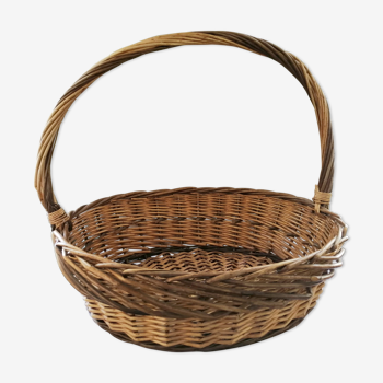 Wicker and vintage rattan basket