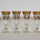 Service 12 glasses decoration engraved gold border