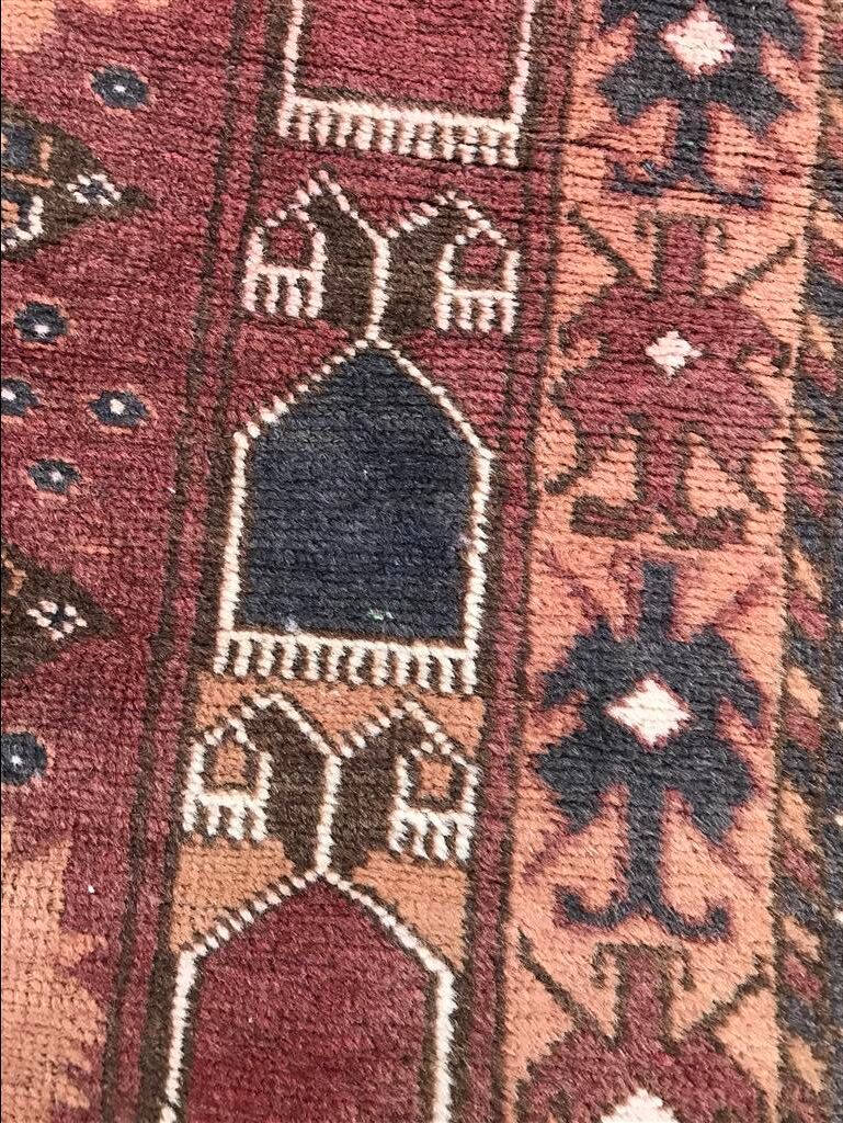 Afghan Turkmen rug handmade 115x136cm