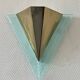 Pair of wall lights with geometric design from the 80s