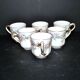 Limoges Haviland set of 6 floral porcelain coffee cups