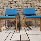 Paire de chaises fauteuils scandinave vintage 1970