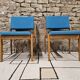 Pair of vintage Scandinavian armchair chairs 1970
