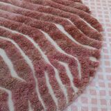 Mrirt Moroccan Berber rug round with reliefs