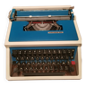 Machine à écrire vintage Underwood 315 bleue