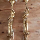 Paire d'appliques bronze doré