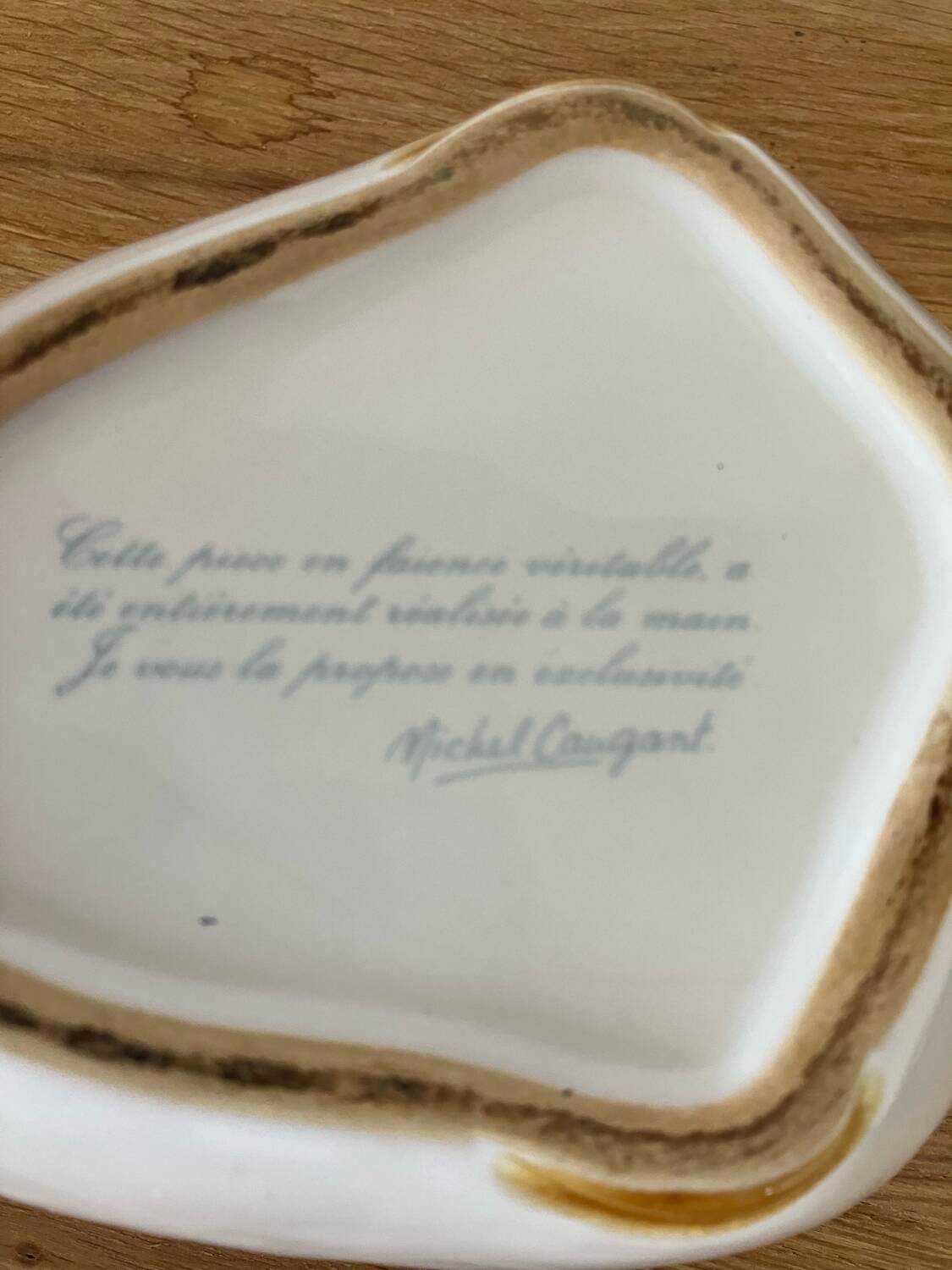 Vintage-beautiful earthenware terrine-white goose