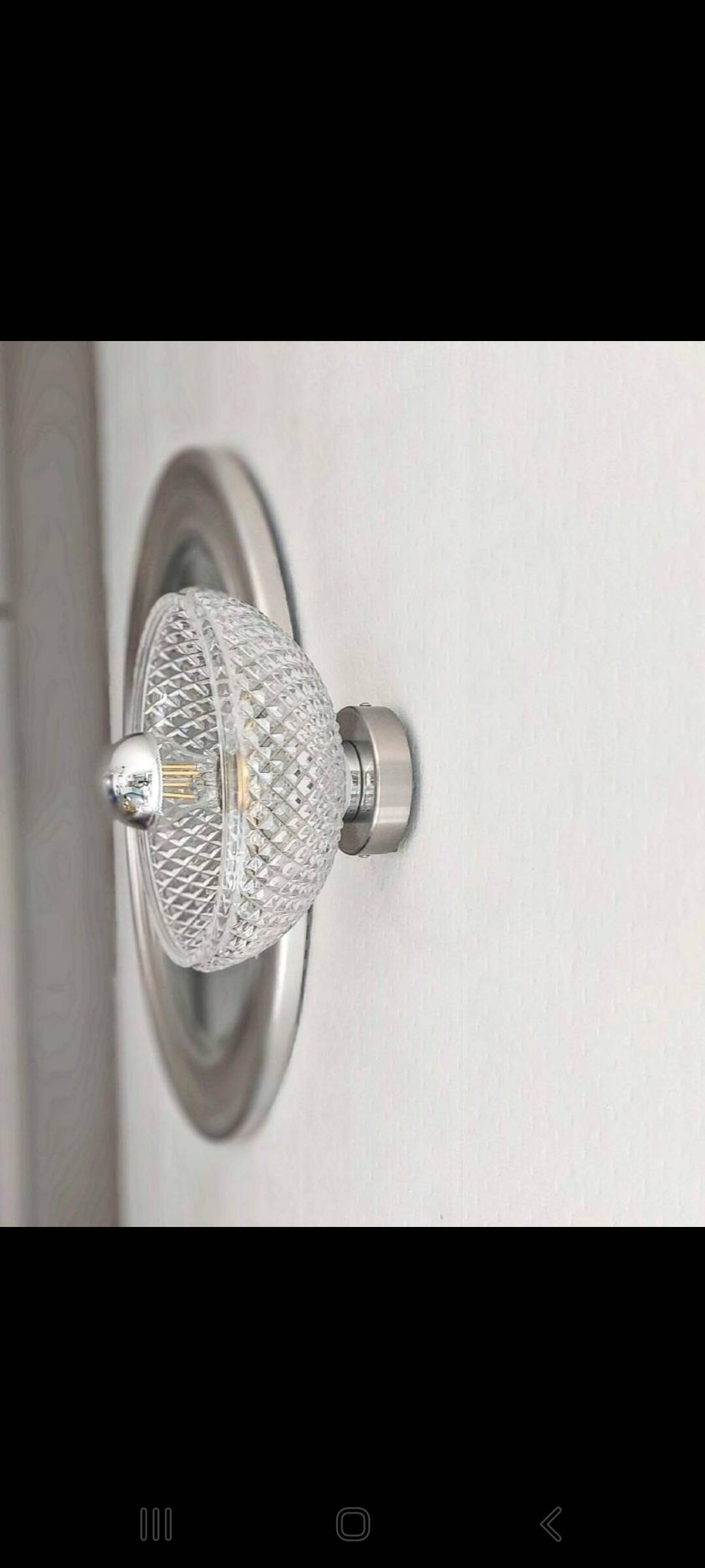 Vintage crystal wall light