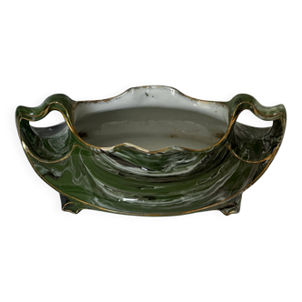 Centre de table en céramique émaillée Marmora vers 1920