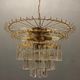 Italian murano glass prism triedri chandelier from venini
