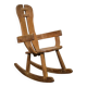 Brutalist Oak Rocking Chair by De Puydt, 1970s