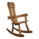 Brutalist Oak Rocking Chair by De Puydt, 1970s