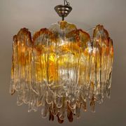 Large Murano Glass Chandelier 1970’s by Mazzega