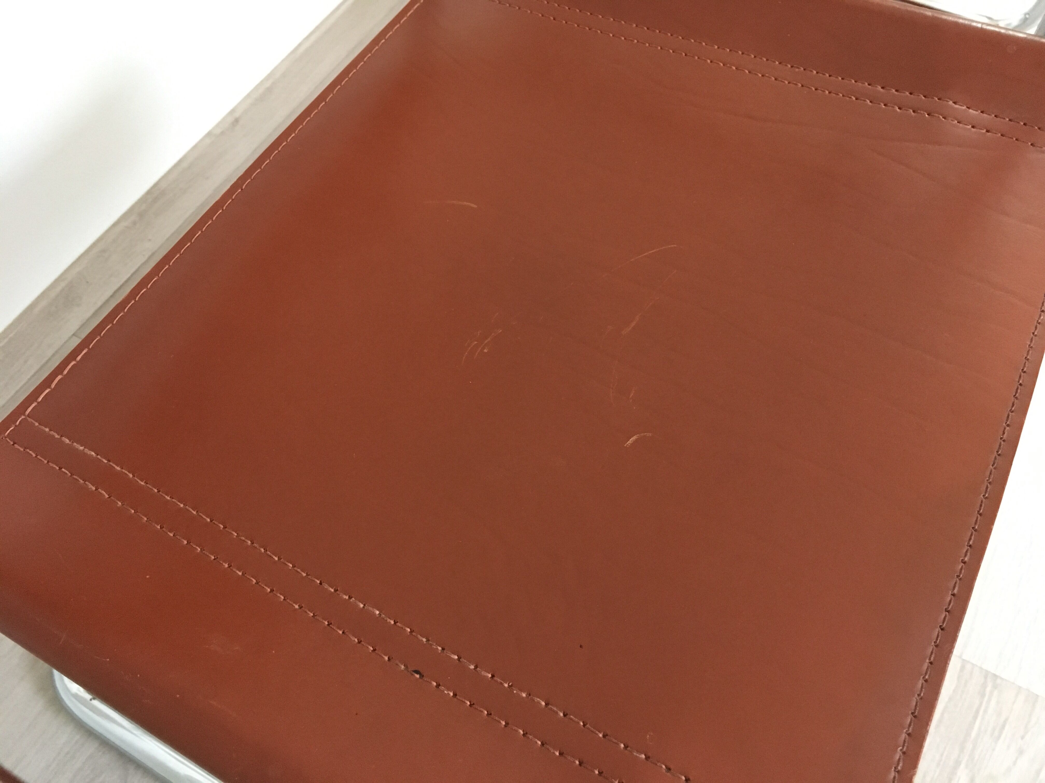 Pair armchairs Matteo Grassi leather 80s