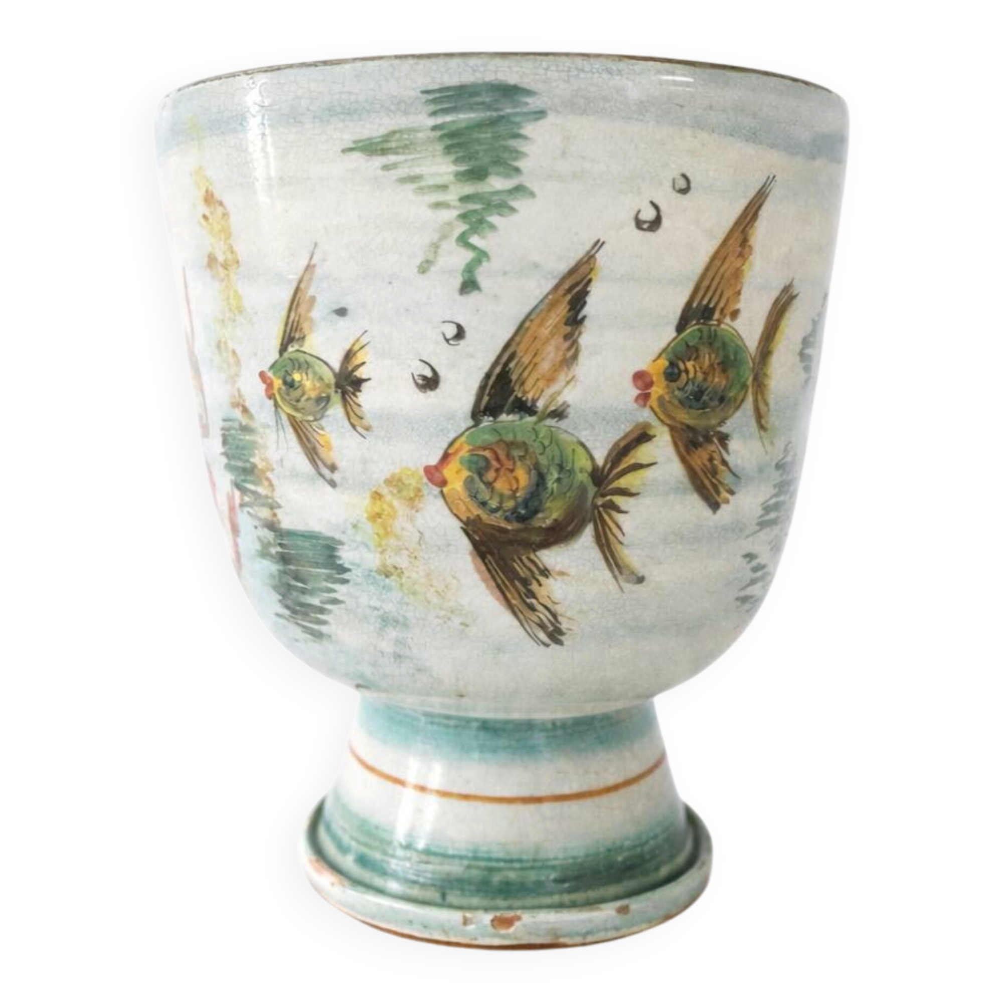 Cache-pot en céramique Rayon Albisola Italie 1950