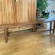Large 19th century church bench