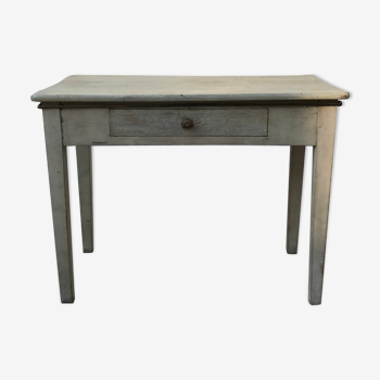 Pale green patinated wooden desk