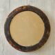 Miroir rond vintage en bois doré 25cm