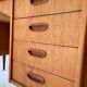 Scandinavian "boomerang" two-sided teak desk Midtjydsk Mobelfabrilk