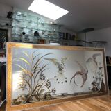 Mirror decorated with birds