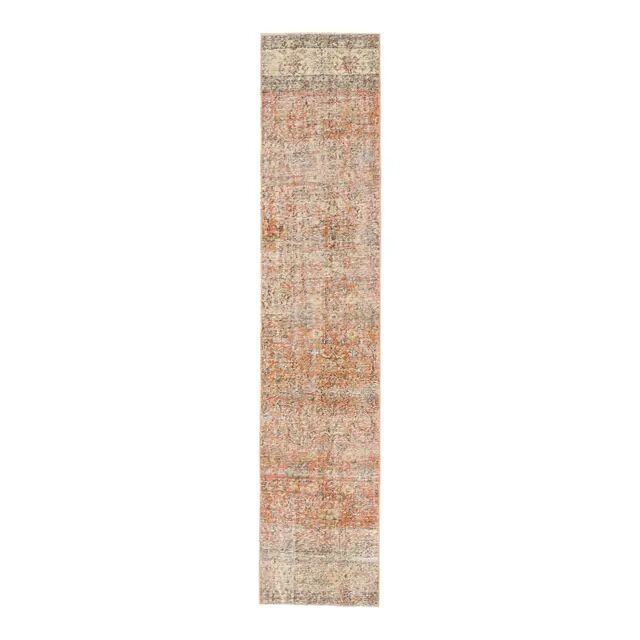1970s Turkish Hand-Knotted Wool Cotton Orange Runner Rug 60x293